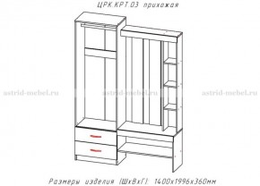 КРИТ-3 Прихожая (Анкор темный/Анкор белый) в Еманжелинске - emanzhelinsk.mebel24.online | фото 2