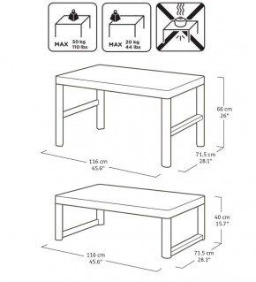 Раскладной стол Лион с регулируемой высотой столешницы (Lyon rattan table) графит (h400/650) в Еманжелинске - emanzhelinsk.mebel24.online | фото 4