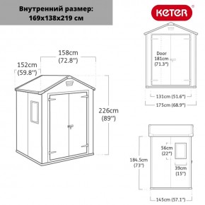 Сарай Манор 6x5DD (Manor 6x5DD) cерый/белый в Еманжелинске - emanzhelinsk.mebel24.online | фото 3