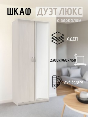 Шкаф 2-х створчатый Дуэт Люкс с зеркалом в Еманжелинске - emanzhelinsk.mebel24.online | фото 5