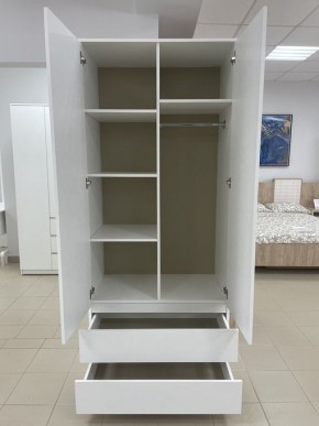 Шкаф 2-ств. с 2 ящиками "Бьянко" в Еманжелинске - emanzhelinsk.mebel24.online | фото 2