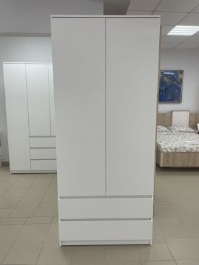 Шкаф 2-ств. с 2 ящиками "Бьянко" в Еманжелинске - emanzhelinsk.mebel24.online | фото 3