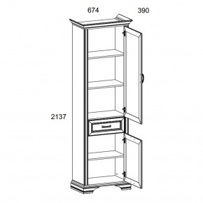 Шкаф 2D1S, MONAKO, цвет Сосна винтаж/дуб анкона в Еманжелинске - emanzhelinsk.mebel24.online | фото 3