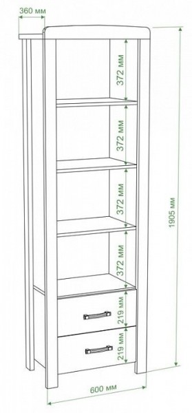 Шкаф книжный Бартоло ВТД-СФ в Еманжелинске - emanzhelinsk.mebel24.online | фото 2