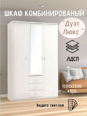 Шкаф комбинированный Дуэт Люкс с зеркалом в Еманжелинске - emanzhelinsk.mebel24.online | фото 7