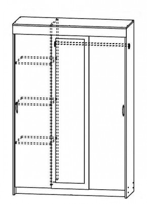 Шкаф-купе Бассо 1300 (Венге/Дуб белфорд) в Еманжелинске - emanzhelinsk.mebel24.online | фото 2