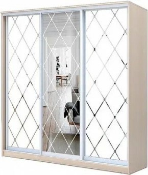 Шкаф-купе ХИТ 22-4-20/2-666 РОМБ БОЛЬШОЙ МАТОВЫЙ в Еманжелинске - emanzhelinsk.mebel24.online | фото