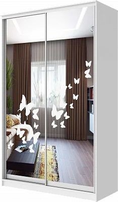 Шкаф-купе ХИТ 24-4-14-66 БАБОЧКИ в Еманжелинске - emanzhelinsk.mebel24.online | фото