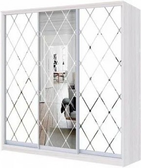 Шкаф-купе ХИТ 24-4-18/2-666 РОМБ БОЛЬШОЙ МАТОВЫЙ в Еманжелинске - emanzhelinsk.mebel24.online | фото