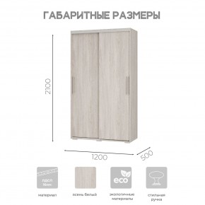 Шкаф-купе ШКК-11 (ясень белый) в Еманжелинске - emanzhelinsk.mebel24.online | фото 7