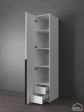 Шкаф Linnea MHR-1-4 2050х400х510 (Белый-М 11.1.1) в Еманжелинске - emanzhelinsk.mebel24.online | фото 6