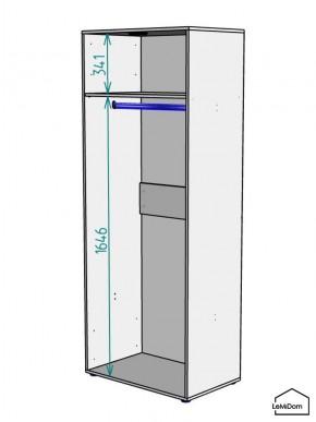 Шкаф Linnea MHR-2PO 2050х800х510 (Белый-М 11.1.1) в Еманжелинске - emanzhelinsk.mebel24.online | фото 3
