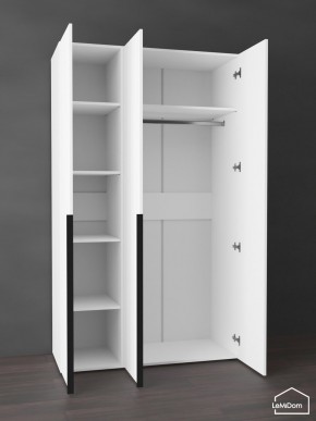Шкаф Linnea MHR-3-1 2050х1200х510 (Белый-М 11.1.1) в Еманжелинске - emanzhelinsk.mebel24.online | фото 4