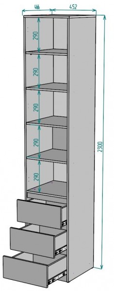 Шкаф Мальта H159 в Еманжелинске - emanzhelinsk.mebel24.online | фото 2