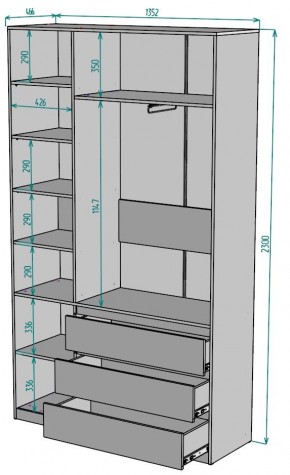 Шкаф Мальта H204 в Еманжелинске - emanzhelinsk.mebel24.online | фото 2