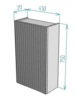 Шкаф навесной для ванной MH8-MA 600х750 (Белый-М 10.1.1) Белый глянец в Еманжелинске - emanzhelinsk.mebel24.online | фото 10