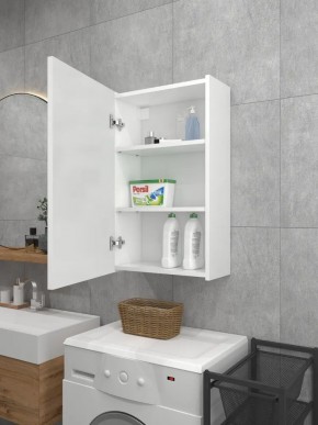 Шкаф навесной для ванной MH8-MA 600х750 (Белый-М 10.1.1) Белый глянец в Еманжелинске - emanzhelinsk.mebel24.online | фото 3