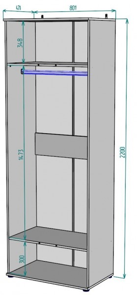 Шкаф Ольга H58 в Еманжелинске - emanzhelinsk.mebel24.online | фото 2