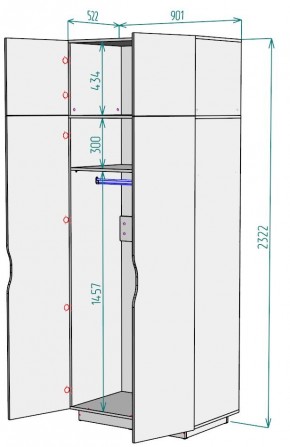 Шкаф "Аврора (H36)" в Еманжелинске - emanzhelinsk.mebel24.online | фото 2