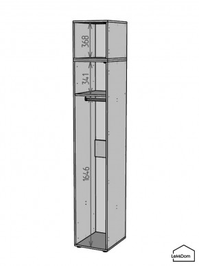 Шкаф с антресолью Linnea MHR-1A-1 2450х400х510 (ДВ-М 11.1.25) в Еманжелинске - emanzhelinsk.mebel24.online | фото 3