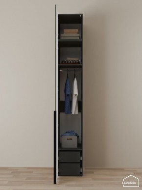 Шкаф с антресолью Linnea MHR-1A-3 2450х400х510 (Графит-М 11.1.25) в Еманжелинске - emanzhelinsk.mebel24.online | фото 6