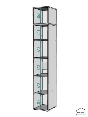 Шкаф с антресолью Linnea MHR-1POA-2 2450х400х510 (Белый-М 11.1.1) в Еманжелинске - emanzhelinsk.mebel24.online | фото 3