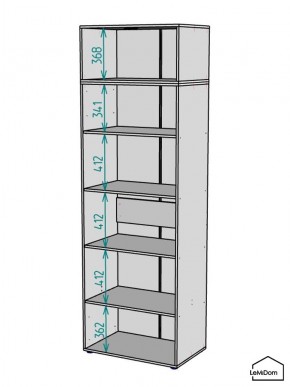 Шкаф с антресолью Linnea MHR-2A-2 2450х800х510 (Белый-М 11.1.1) в Еманжелинске - emanzhelinsk.mebel24.online | фото 3