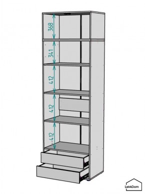 Шкаф с антресолью Linnea MHR-2A-4 2450х800х510 (ДВ-М 11.1.25) в Еманжелинске - emanzhelinsk.mebel24.online | фото 3