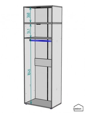 Шкаф с антресолью Linnea MHR-2POA-1 2450х800х510 (Белый-М 11.1.1) в Еманжелинске - emanzhelinsk.mebel24.online | фото 3