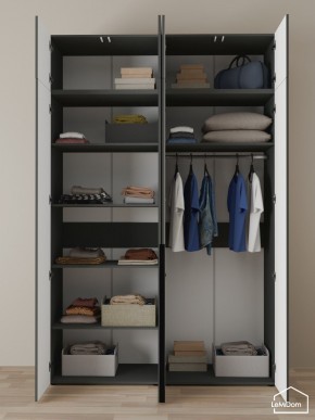 Шкаф с антресолью Linnea MHR-4A-1 2450х1600х510 (Графит-М 11.1.25) в Еманжелинске - emanzhelinsk.mebel24.online | фото 4