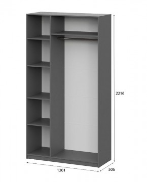 Шкаф ШК-5 (1200) Графит серый в Еманжелинске - emanzhelinsk.mebel24.online | фото 5