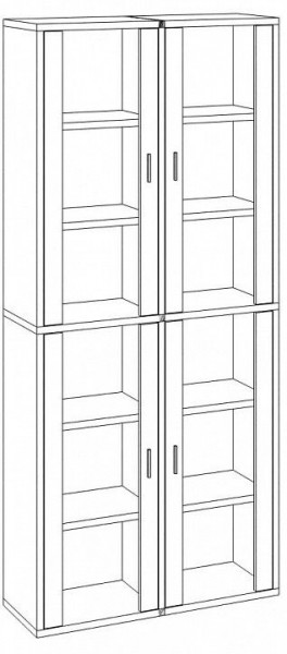 Шкаф-витрина Домино СУ(ш2в2)+4ФС в Еманжелинске - emanzhelinsk.mebel24.online | фото 3