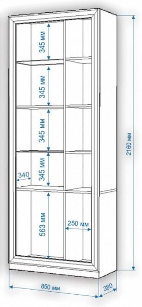 Шкаф-витрина Нобиле ШВтВ-ФСД-БЯН в Еманжелинске - emanzhelinsk.mebel24.online | фото 3