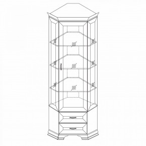 Шкаф-витрина угловой Сиена в Еманжелинске - emanzhelinsk.mebel24.online | фото 2