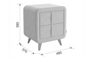 СОФИ 3 Тумба прикроватная (велюр) в Еманжелинске - emanzhelinsk.mebel24.online | фото 3