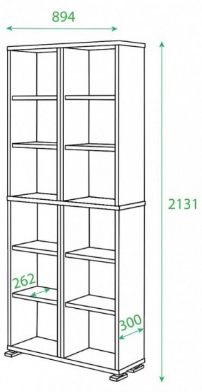 Стеллаж Домино ПУ-30-1 в Еманжелинске - emanzhelinsk.mebel24.online | фото 2