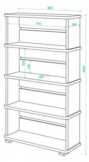 Стеллаж Домино СБ-25/4 в Еманжелинске - emanzhelinsk.mebel24.online | фото 3