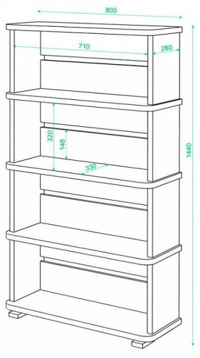 Стеллаж Домино СБ-25/4 в Еманжелинске - emanzhelinsk.mebel24.online | фото 2