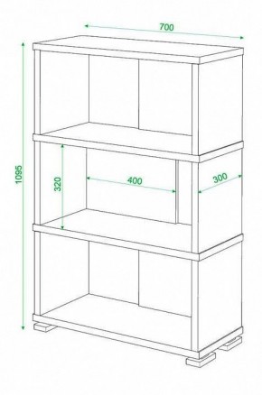 Стеллаж книжный Домино нельсон СБ-10_3 в Еманжелинске - emanzhelinsk.mebel24.online | фото 3
