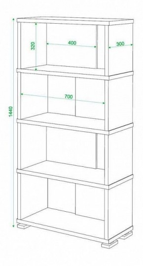 Стеллаж книжный Домино СБ-10_4 в Еманжелинске - emanzhelinsk.mebel24.online | фото 2