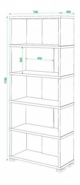 Стеллаж книжный Домино СБ-10_5 в Еманжелинске - emanzhelinsk.mebel24.online | фото 3