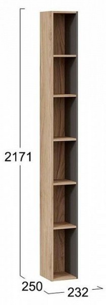 Стеллаж-колонка Порто ТД-393.07.25 в Еманжелинске - emanzhelinsk.mebel24.online | фото 3