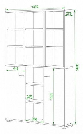 Стеллаж комбинированный Домино ПУ-40-6 в Еманжелинске - emanzhelinsk.mebel24.online | фото 2