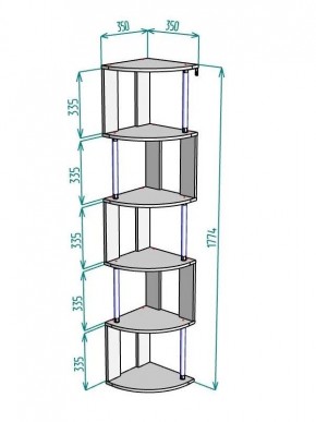 Стеллаж Maria S113-MA (Графит) в Еманжелинске - emanzhelinsk.mebel24.online | фото 3