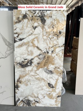 Стол ACERRA NEW 160 GLOSS GRAND JADE SOLID CERAMIC/ каркас цвета шампань, ®DISAUR в Еманжелинске - emanzhelinsk.mebel24.online | фото 6