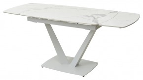 Стол ALATRI 120 GLOSS STATUARIO WHITE SOLID CERAMIC / WHITE, ®DISAUR в Еманжелинске - emanzhelinsk.mebel24.online | фото 5