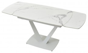 Стол ALATRI 120 GLOSS STATUARIO WHITE SOLID CERAMIC / WHITE, ®DISAUR в Еманжелинске - emanzhelinsk.mebel24.online | фото 6