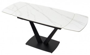 Стол ALATRI 120 MATT WHITE MARBLE SOLID CERAMIC / BLACK, ®DISAUR в Еманжелинске - emanzhelinsk.mebel24.online | фото 4
