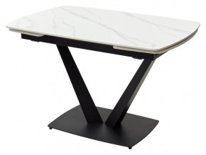 Стол ALATRI 120 MATT WHITE MARBLE SOLID CERAMIC / BLACK, ®DISAUR в Еманжелинске - emanzhelinsk.mebel24.online | фото 7