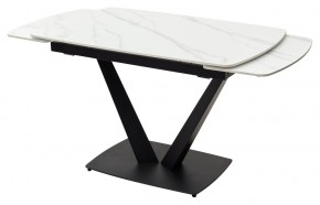 Стол ALATRI 120 MATT WHITE MARBLE SOLID CERAMIC / BLACK, ®DISAUR в Еманжелинске - emanzhelinsk.mebel24.online | фото 8